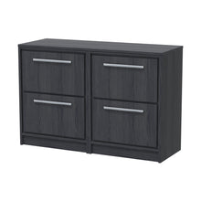 Hudson Reed Lille 1200mm Floor Standing 4-drawer Vanity With Worktop Contemp Graphite Grey Woodgrain MFC Textured Woodgrain 818x605x460mm