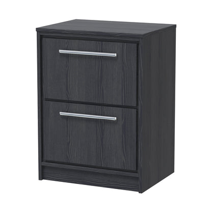 Hudson Reed Lille 600mm Floor Standing 2-drawer Vanity With Worktop Contemp Graphite Grey Woodgrain MFC Textured Woodgrain 818x605x460mm