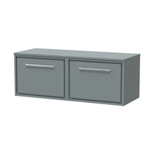 Hudson Reed Lille 1200mm Wall Hung Single Drawer Vanity With Worktop Contemp Coastal Grey MFC Smooth Matt 449x605x460mm