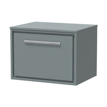 Hudson Reed Lille 600mm Wall Hung Single Drawer Vanity With Worktop Contemp Coastal Grey MFC Smooth Matt 449x605x460mm