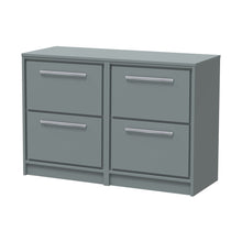 Hudson Reed Lille 1200mm Floor Standing 4-drawer Vanity With Worktop Contemp Coastal Grey MFC Smooth Matt 818x605x460mm