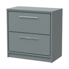 Hudson Reed Lille 800mm Floor Standing 2-drawer Vanity With Worktop Contemp Coastal Grey MFC Smooth Matt 818x805x460mm