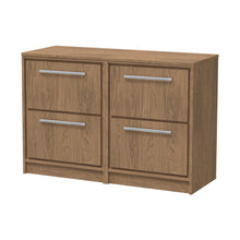Hudson Reed Lille 1200mm Floor Standing 4-drawer Vanity With Worktop Contemp Antique Oak MFC Textured Woodgrain 818x605x460mm