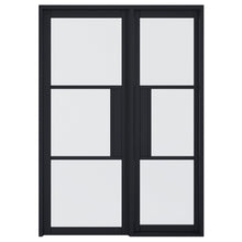 LPD Doors 1981x579x35mm Tribeca Black Glazed Door with Lock Block - JJ Building Materials