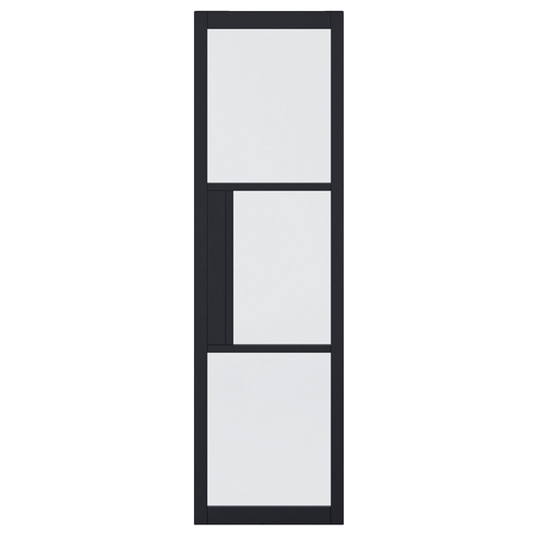 LPD Doors 1981x579x35mm Tribeca Black Glazed Door with Lock Block - JJ Building Materials