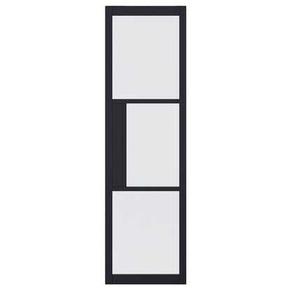 LPD Doors 1981x579x35mm Tribeca Black Glazed Door with Lock Block - JJ Building Materials