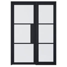 LPD Doors 1981x579x35mm Tribeca Black Glazed Door without Lock Block - JJ Building Materials