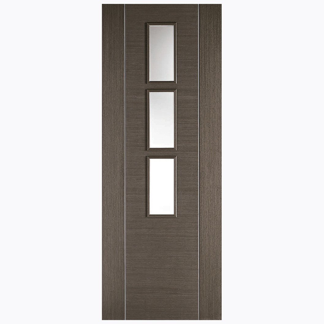 LPD Doors 1981x686x35mm Chocolate Grey Alcaraz Glazed Internal Door - JJ Building Materials