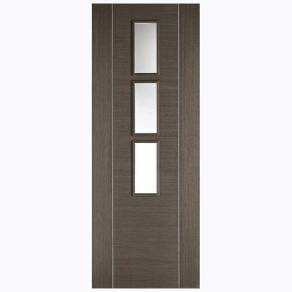 LPD Doors 1981x686x35mm Chocolate Grey Alcaraz Glazed Internal Door - JJ Building Materials