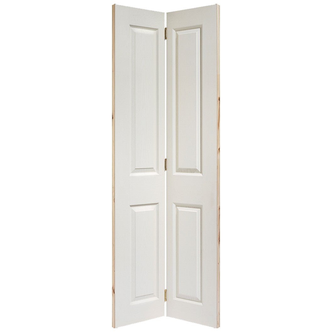 LPD Doors 1981x762x35mm Textured 6-Panel White Bi-Fold Door - Square Top - JJ Building Materials