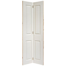 LPD Doors 1981x762x35mm Textured 6-Panel White Bi-Fold Door - Square Top - JJ Building Materials