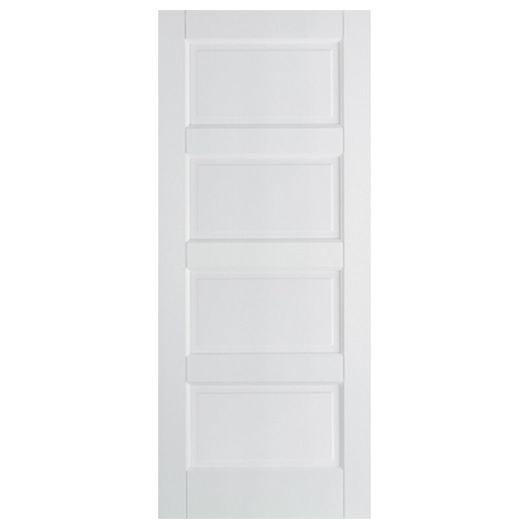 LPD Doors 1981x838x35mm White Contemporary 4-Panel Interior Door - JJ Building Materials