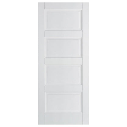 LPD Doors 1981x838x35mm White Contemporary 4-Panel Interior Door - JJ Building Materials