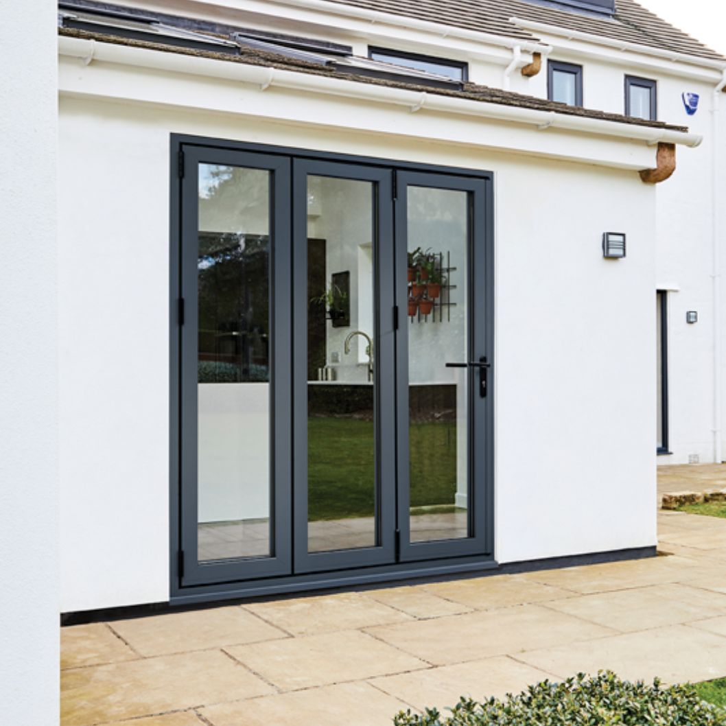 LPD Doors AluVu 6ft Aluminium Bi Fold Door 2128 x 1790 x 70mm - JJ Building Materials