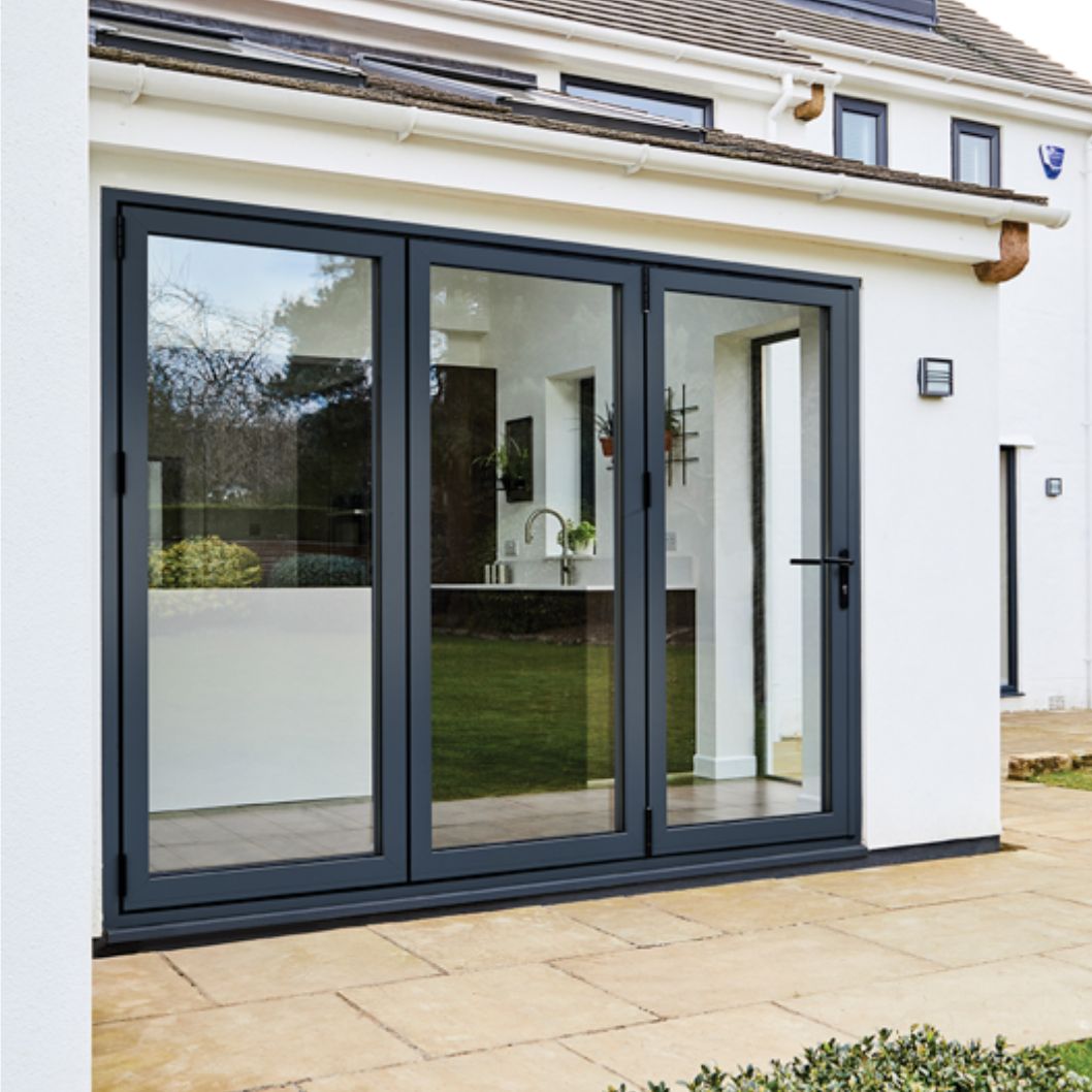LPD Doors AluVu 8ft Aluminium Bi Fold Door 2128 x 2390 x 70mm - JJ Building Materials