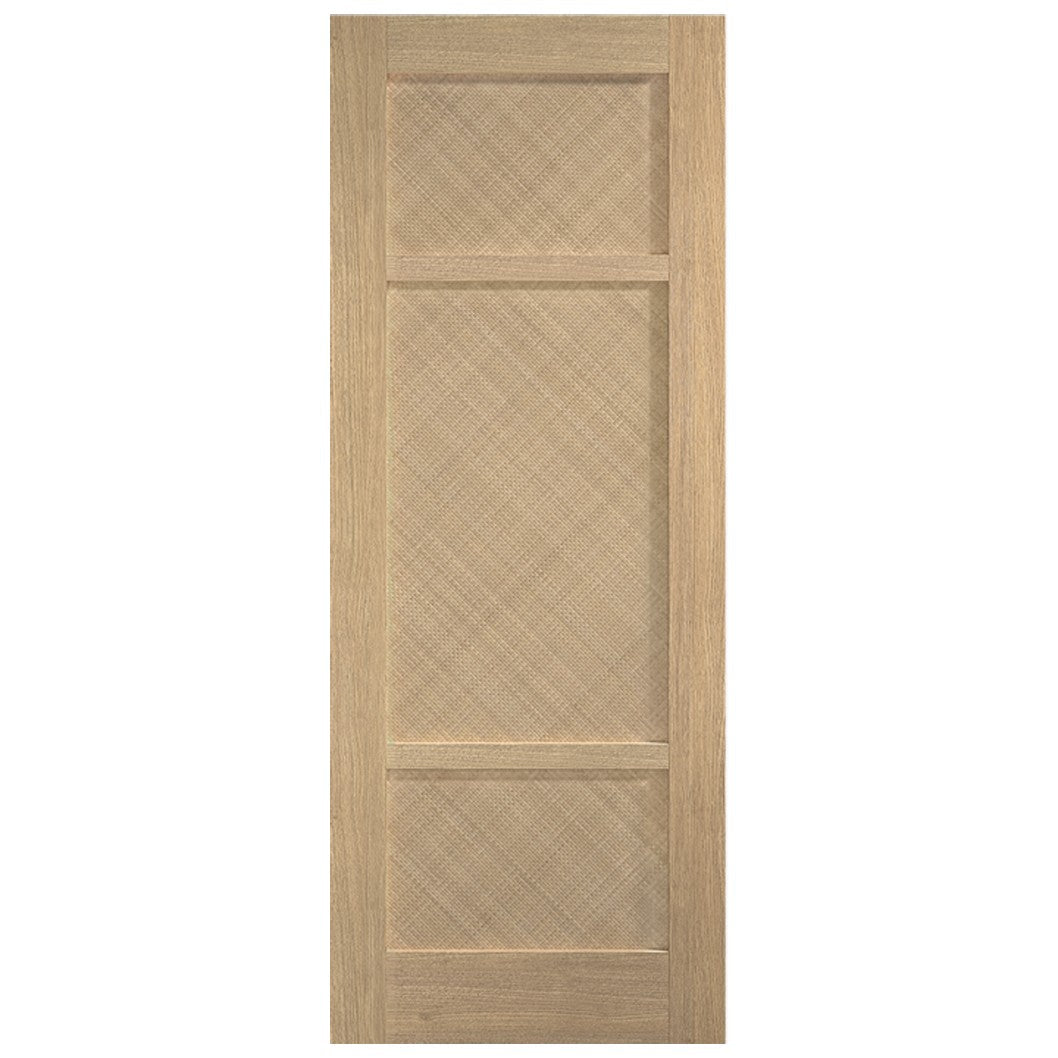 LPD Doors Alvin Oak 3 Panel Internal Door - JJ Building Materials