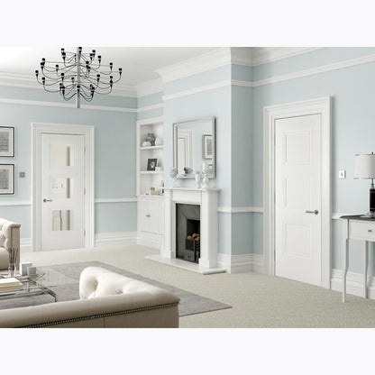 LPD Doors Amsterdam 3 Panel Primed Internal Door - JJ Building Materials