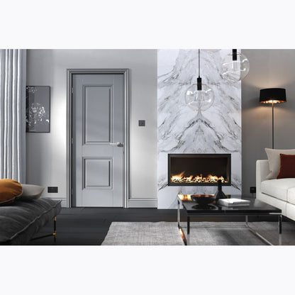 LPD Doors Arnhem 2 Panel Primed FD30 Fire Door - JJ Building Materials