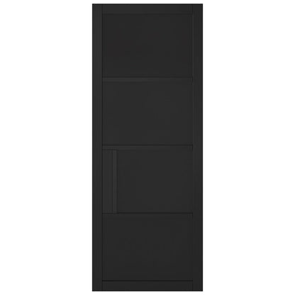 LPD Doors Black Chelsea 4-Panel Solid Internal Door - JJ Building Materials