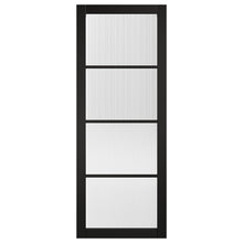 LPD Doors Black Soho Reeded Glazed Internal Door - JJ Building Materials