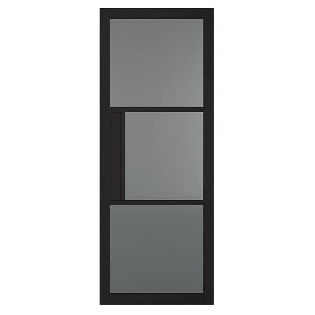 LPD Doors Black Tribeca 3 Lite Tinted Glass Internal Door - JJ Building Materials