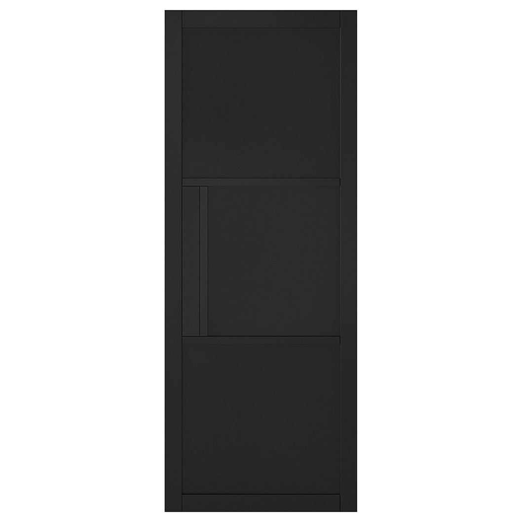 LPD Doors Black Tribeca 3 Panel Solid Internal Door - JJ Building Materials