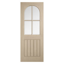LPD Doors Blonde Oak Mexicano Pre Finished Arch Top Glazed Internal Door - JJ Building Materials