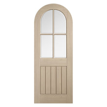 LPD Doors Blonde Oak Mexicano Pre Finished Curved Top Glazed Internal Door - JJ Building Materials