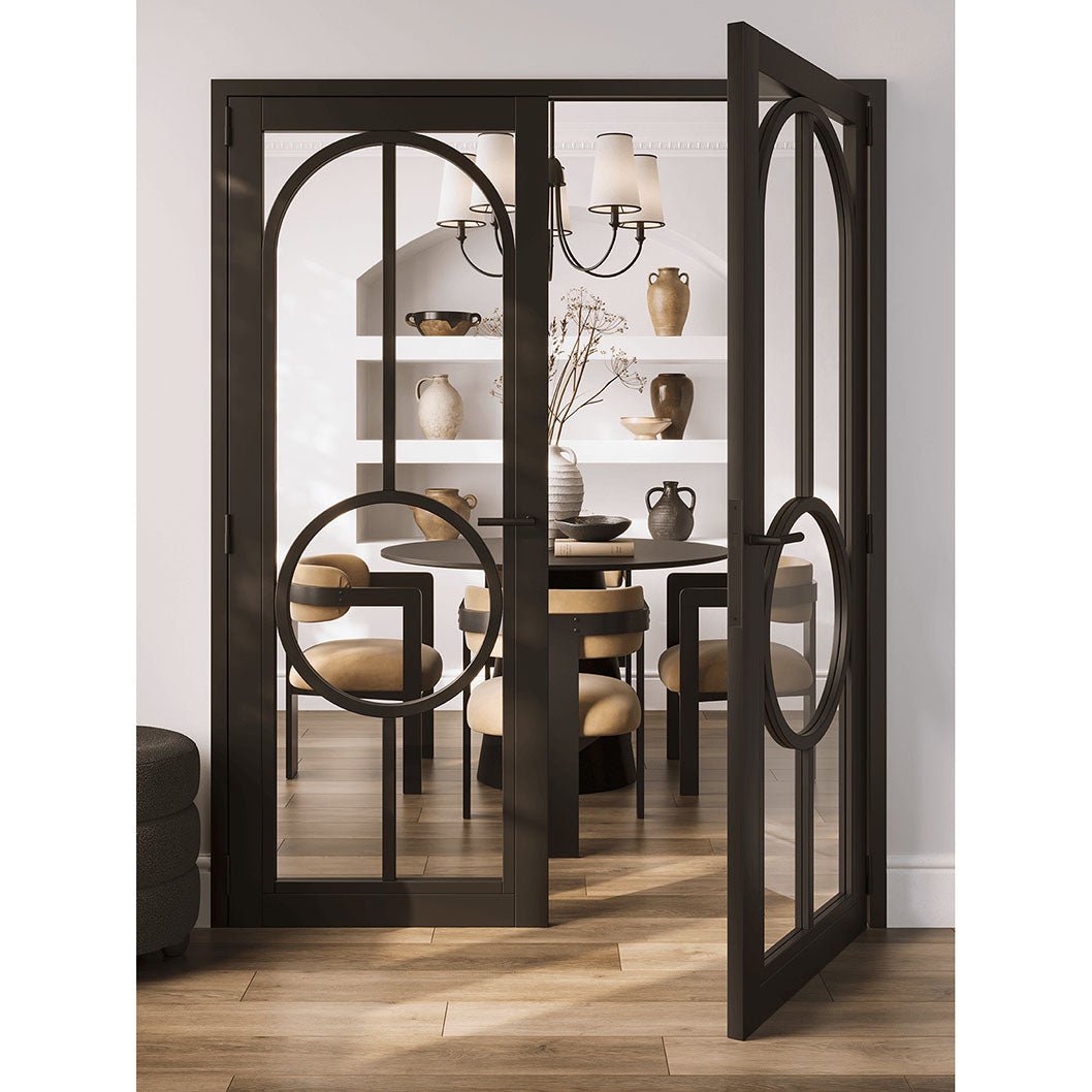 LPD Doors Bowery Black Clear Glass Internal Door - JJ Building Materials