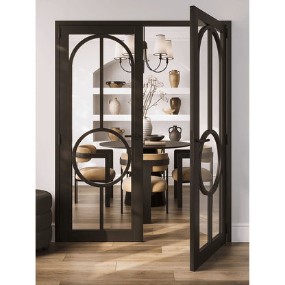 LPD Doors Bowery Black Clear Glass Internal Door - JJ Building Materials