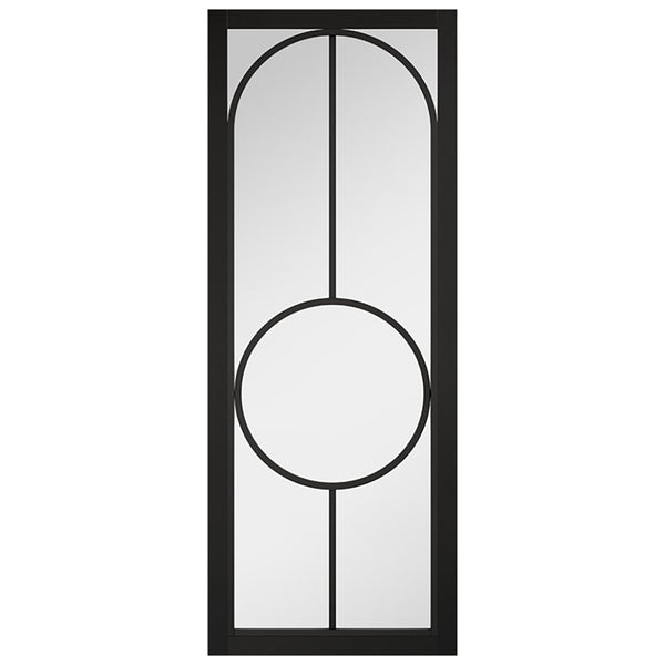 LPD Doors Bowery Black Clear Glass Internal Door - JJ Building Materials