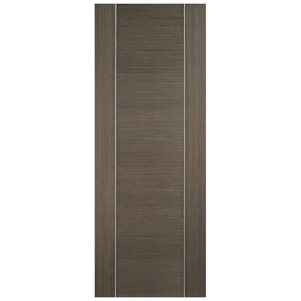 LPD Doors Chocolate Grey Alcaraz Firecheck Fire Door - JJ Building Materials