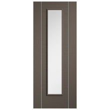 LPD Doors Chocolate Grey Alcaraz Long-Light Glazed Internal Door - JJ Building Materials