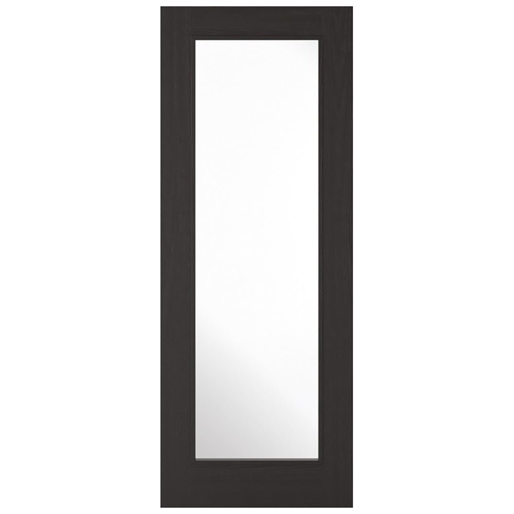 LPD Doors Diez Black Fresno P10 Clear Glazed Internal Door - JJ Building Materials