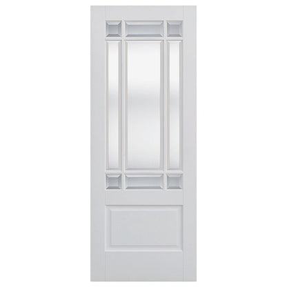 LPD Doors Downham Clear Bevelled Glass Prime Plus Interior Door - JJ Building Materials