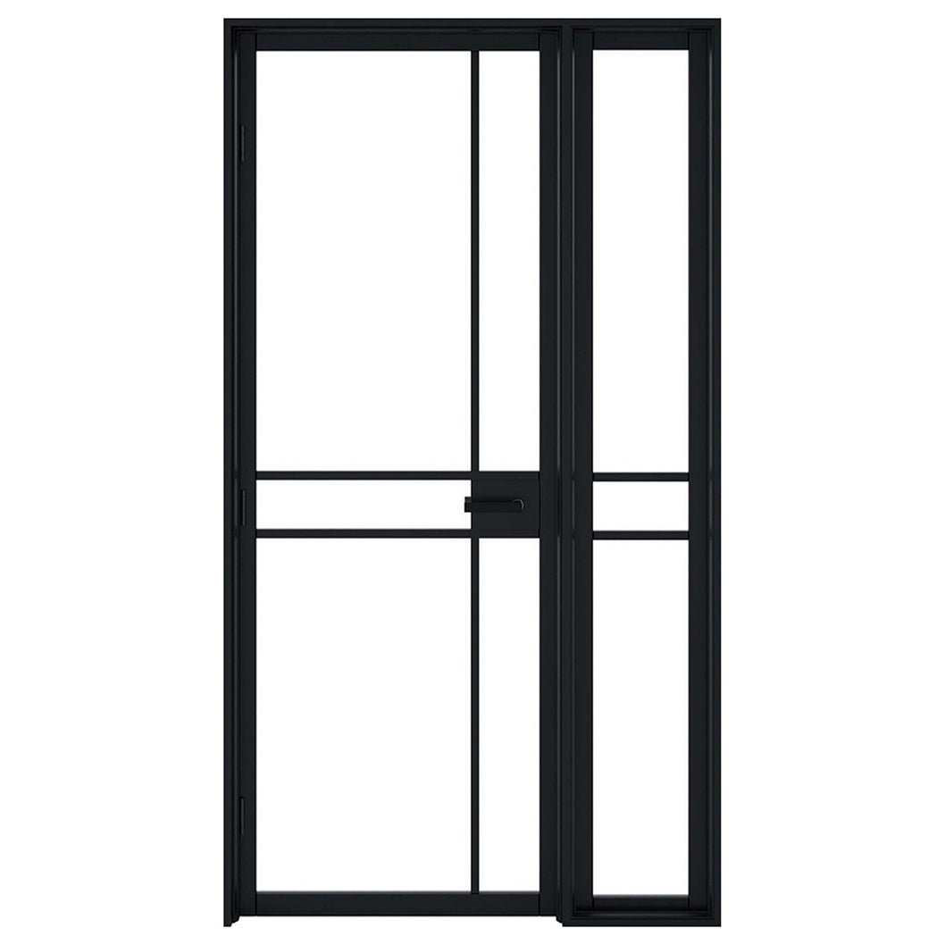 LPD Doors Greenwich Black Side Panel 3-Light Glazed Interior Door - JJ Building Materials