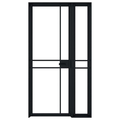 LPD Doors Greenwich Black Side Panel 3-Light Glazed Interior Door - JJ Building Materials