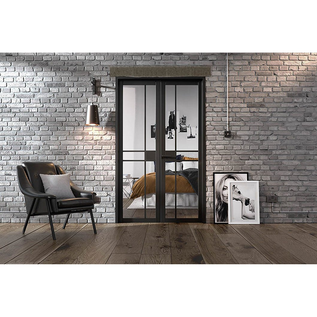LPD Doors Greenwich W4 Black Room Divider - JJ Building Materials
