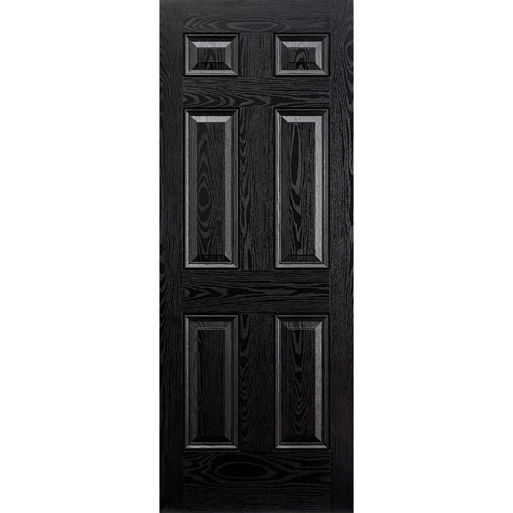 LPD Doors GRP Black Colonial 6P External Door - JJ Building Materials