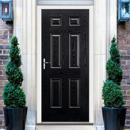 LPD Doors GRP Black Colonial 6P External Door - JJ Building Materials