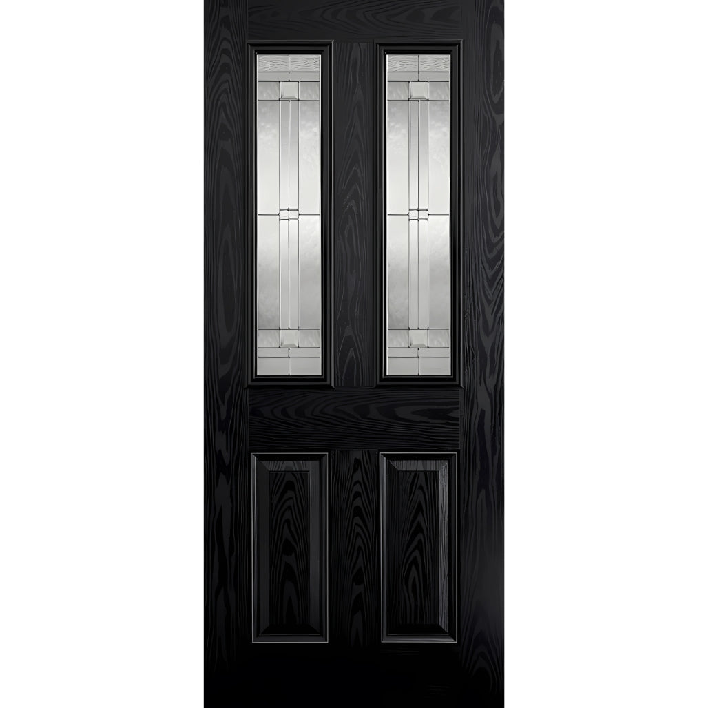 LPD Doors GRP Black Malton Glazed External Door - JJ Building Materials