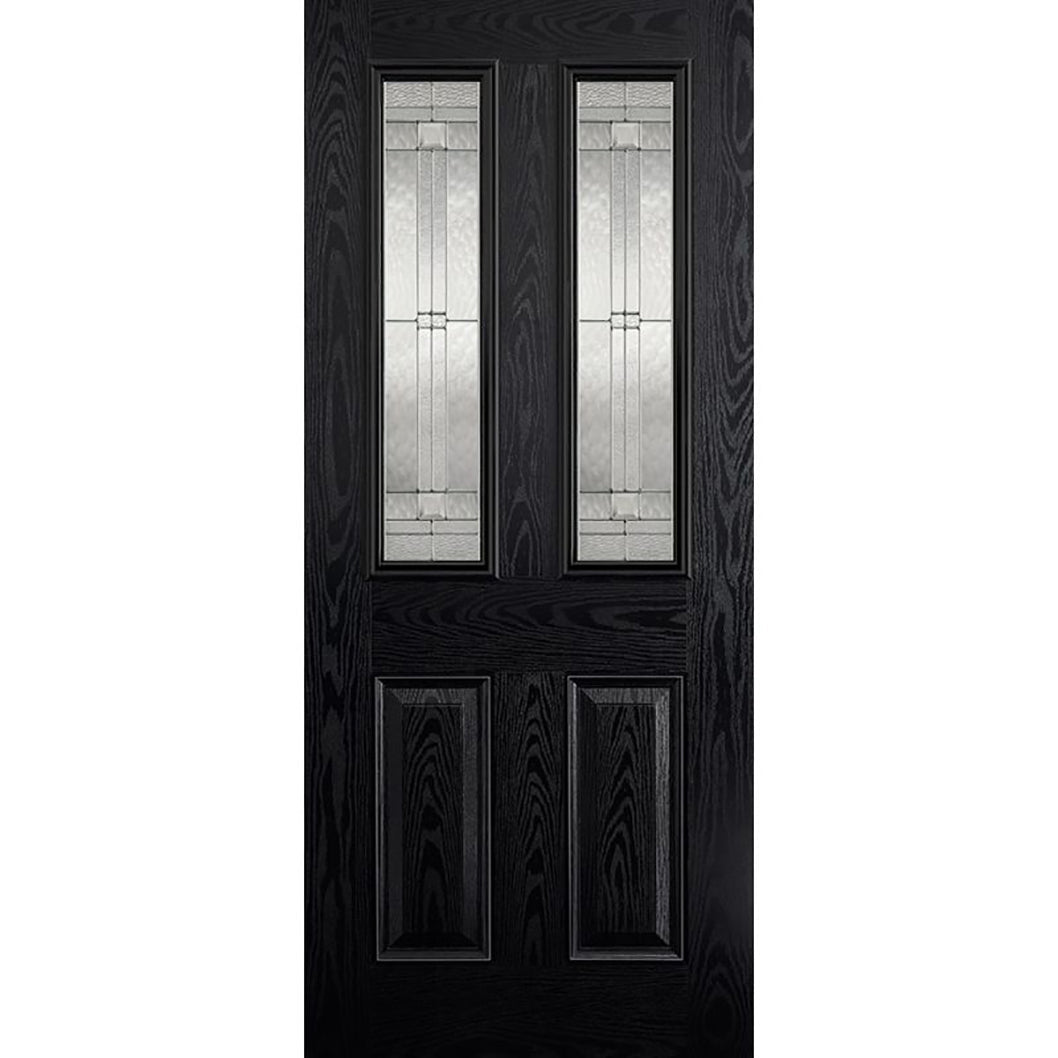 LPD Doors GRP Black Malton Glazed External Door - JJ Building Materials