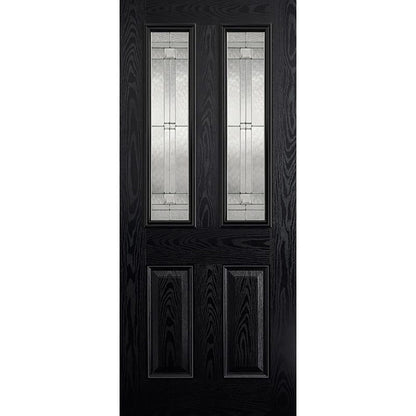 LPD Doors GRP Black Malton Glazed External Door - JJ Building Materials