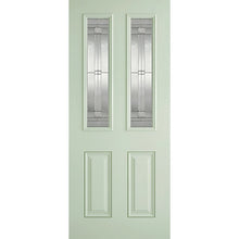 LPD Doors GRP Green & White Malton Glazed External Door - JJ Building Materials