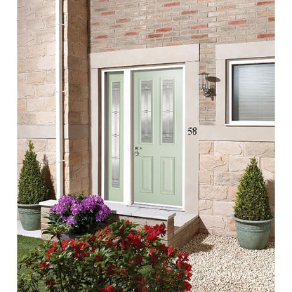 LPD Doors GRP Green & White Malton Glazed External Door - JJ Building Materials