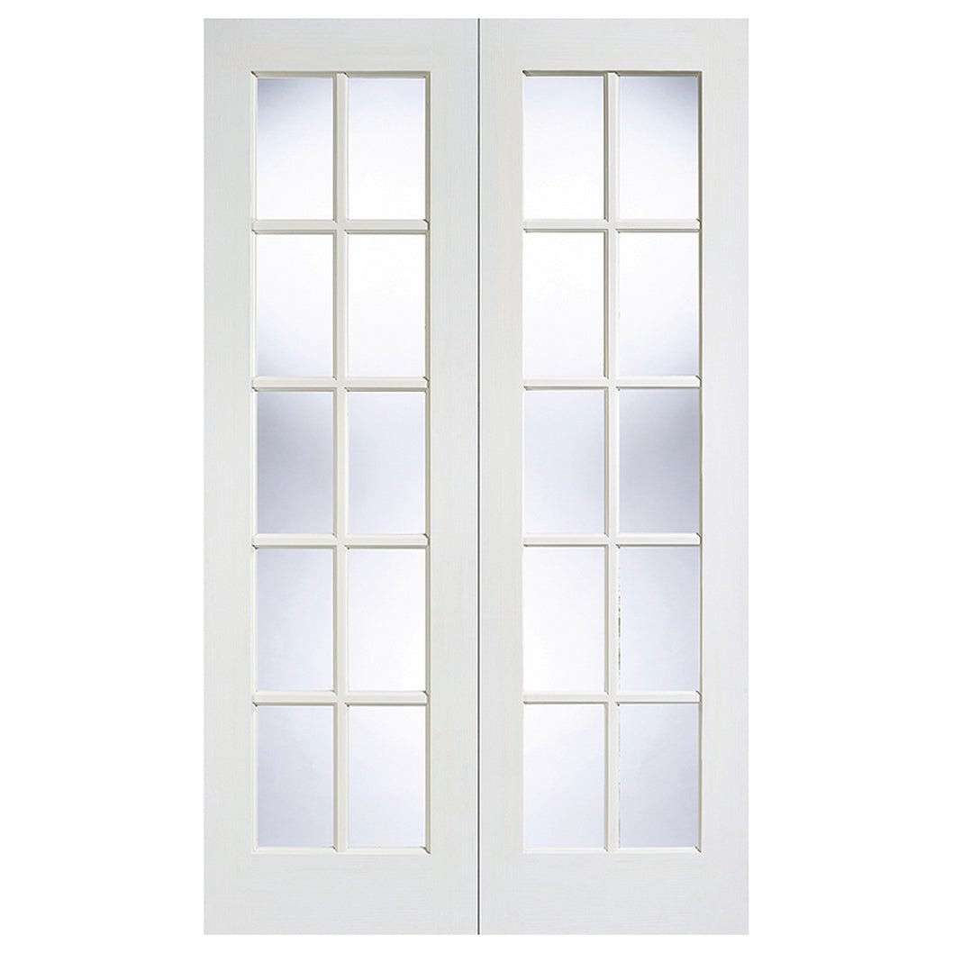 LPD Doors GTPSA with Clear Bevelled Glass Prime Plus Interior Doors Pair - JJ Building Materials