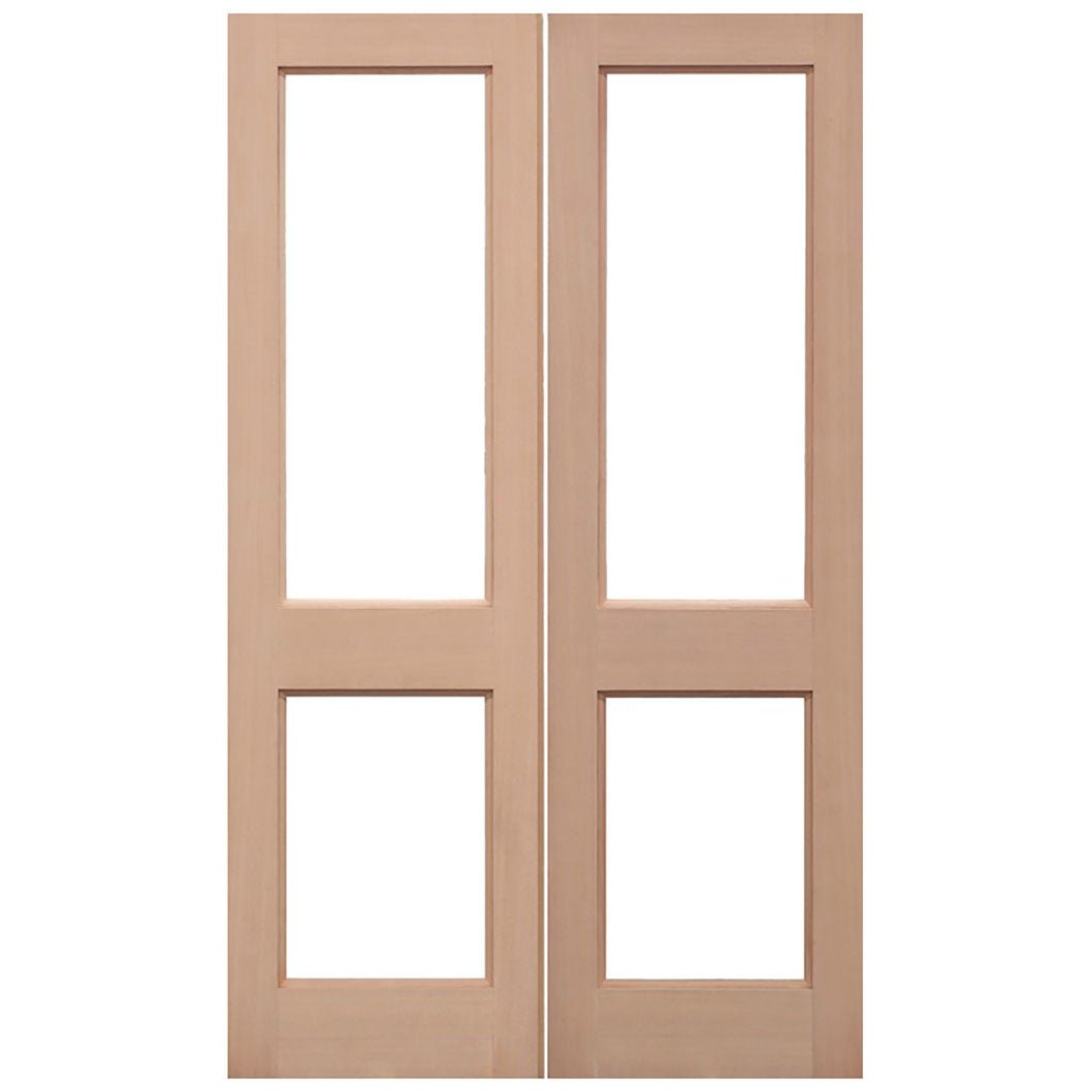 LPD Doors Hemlock 2-Light Glazed Door Pair - JJ Building Materials