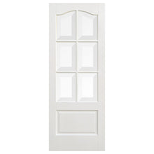 LPD Doors Kent 6L Clear Bevelled Glass White Prime Plus (SR112) Interior Door - JJ Building Materials