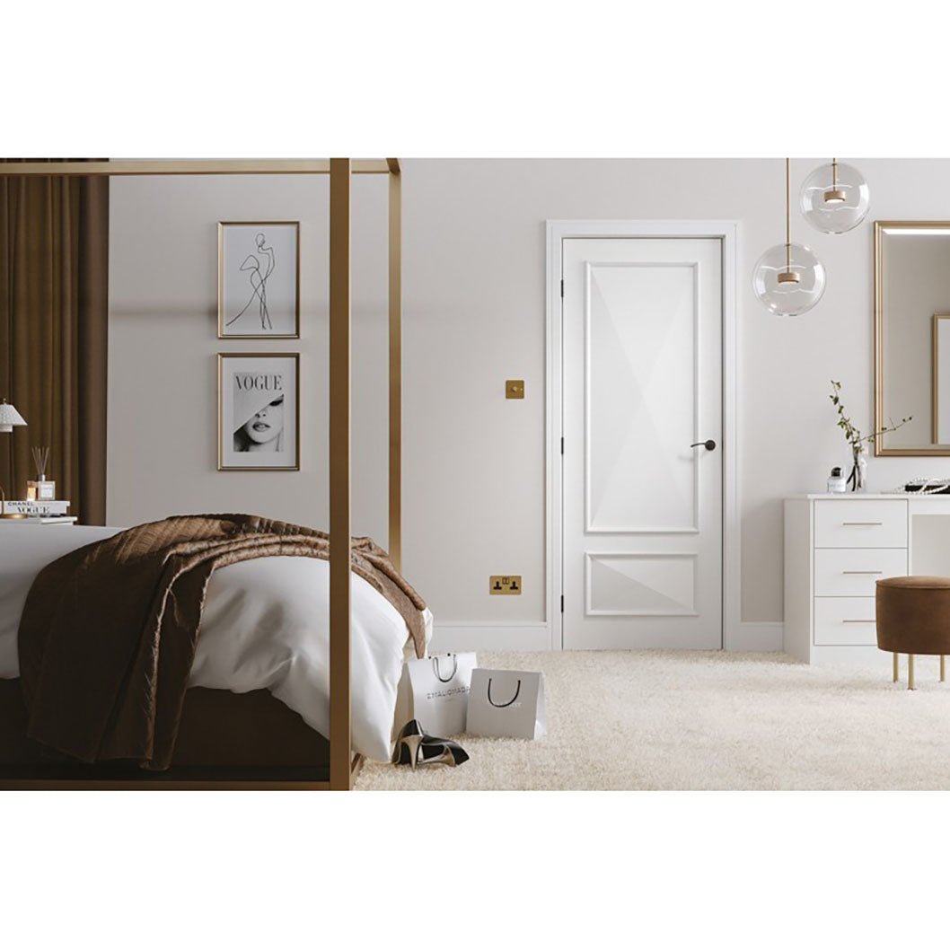 LPD Doors Knightsbridge White Primed FD30 Fire Door - JJ Building Materials
