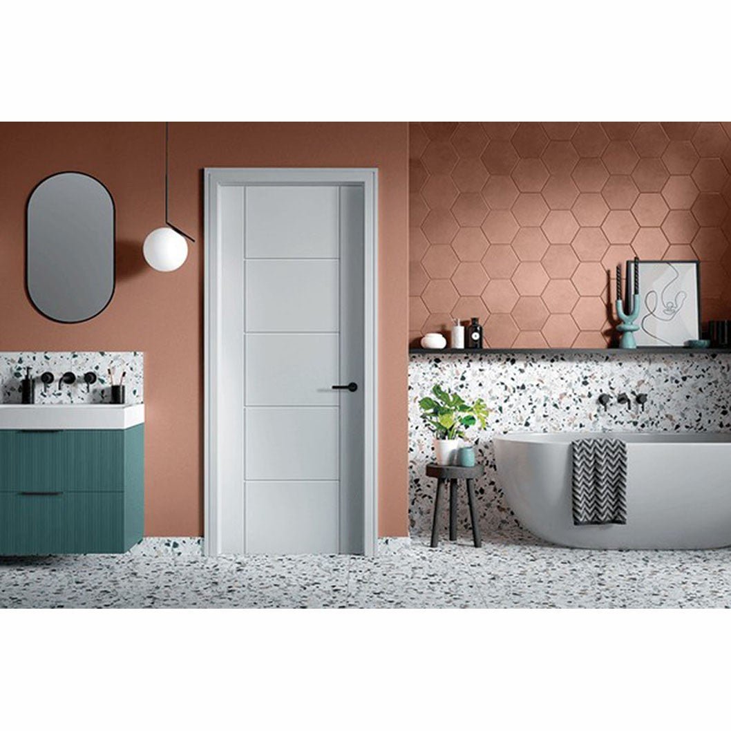 LPD Doors Ladder MK1 White Laminate Internal Door - JJ Building Materials